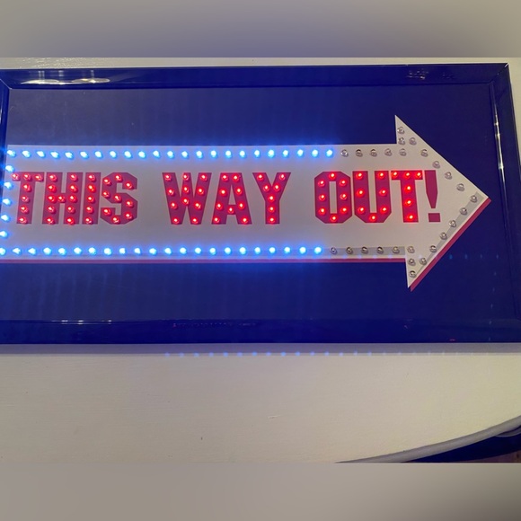 This way out lighted LED sign. 10 x 19” - Picture 3 of 6
